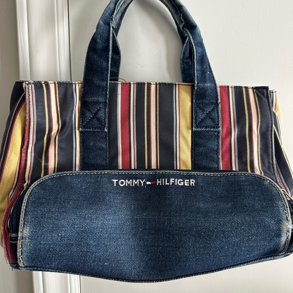Tommy Hilfiger Striped Denim Bag - Multicolor